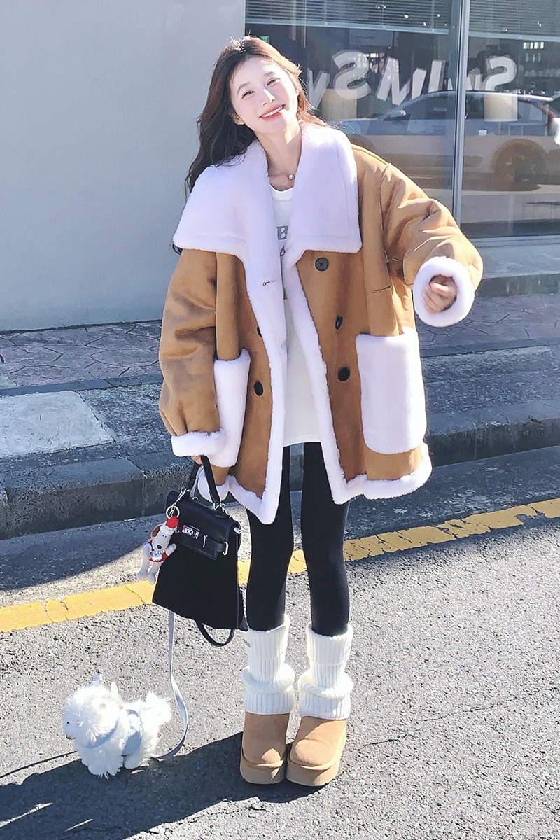 2026冬季两面穿加厚羊羔毛皮毛一体1606-P225K315,女装皮草,2C069