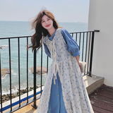 数据好盐系减龄镂空绣花罩衫+连衣裙套装88815-P155K218，女装套装/套裙，2C069