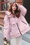 【】粉色户外工装旅游派克羽绒服50绒W65-P335K465，女装羽绒服，2C069