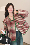 已出法式高级感千鸟格毛呢外套夹棉99602-P155K218，女装毛呢外套，2C069