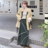 牛仔拼接西装外套半身裙两件套女2025春秋新款韩版显瘦半身裙套装，女装套装/套裙，2C069