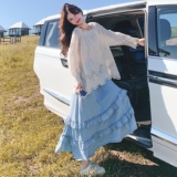 【大货】减龄立体刺绣衬衫+牛仔半身裙套装F670-P205K298，女装套装/套裙，2C069