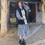 【现货】法式小香风花边马甲+鱼尾连衣裙套装2506-P185K258，女装套装/套裙，2C069