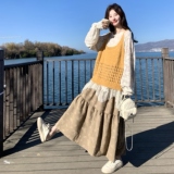 【大货】蕾丝针织衫+半身裙+吊带毛衣3件套6063-P235K378，女装套装/套裙，2C069
