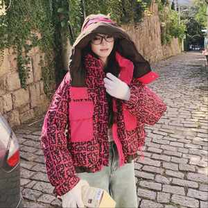 【大货】潮牌拼色字母印花工装羽绒服 50绒 Y132-P275 K418图片