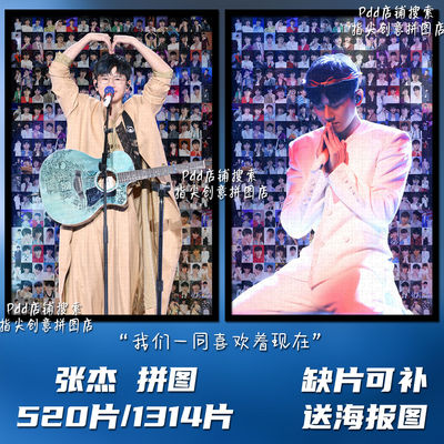 张杰周边拼图木质1314片带相框成人版解压治愈系手工定制生日礼物