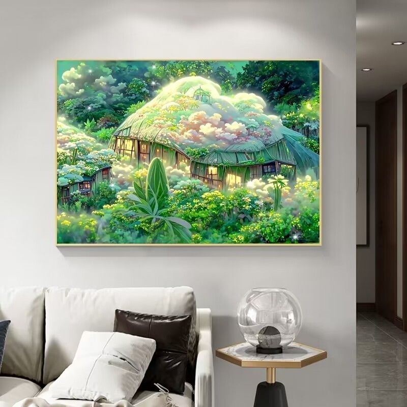 唯美意境风景森系拼图木质1000片带相框成人解压益智定制礼物玩具