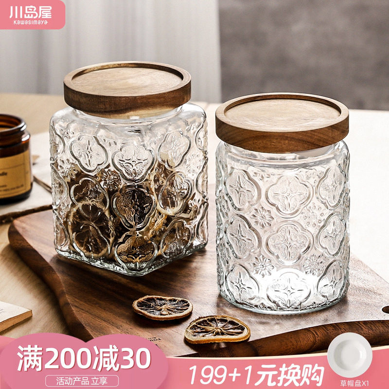 食品级玻璃密封罐川岛屋复古图片