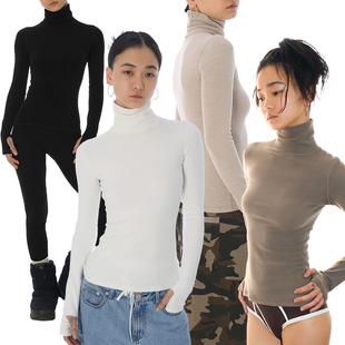 W&L｜加绒加厚修身 _云朵温柔加倍温暖_曲线德绒打底 天鹅颈长袖