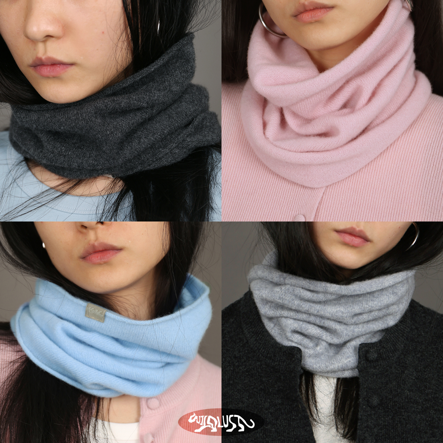 W&L｜冬日阿贝贝_100%绵羊毛温柔保暖中性男女士围脖护颈面罩