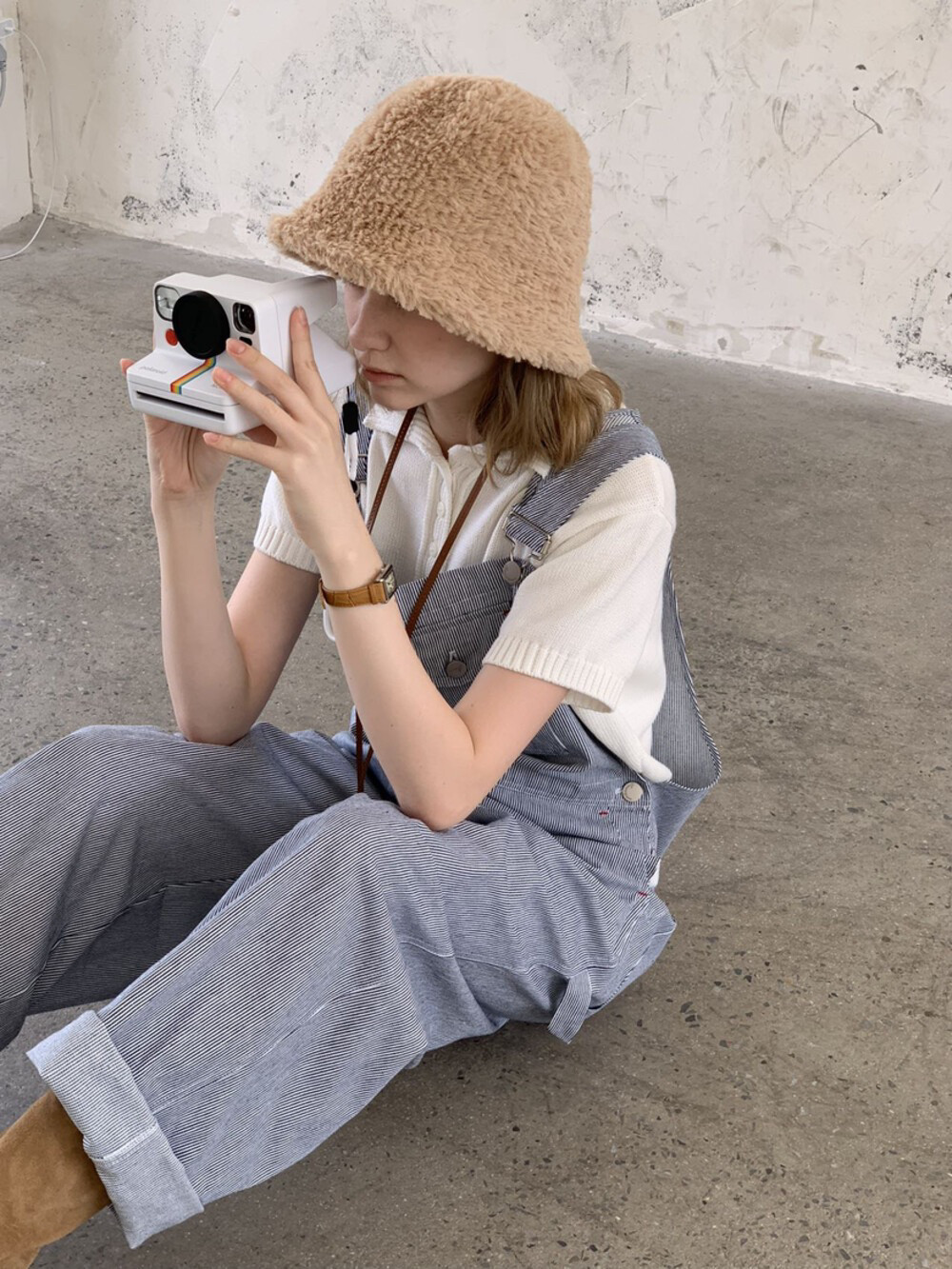 现货 gge韩国东大门 超可爱减龄条纹休闲 背带裤连体裤长裤女