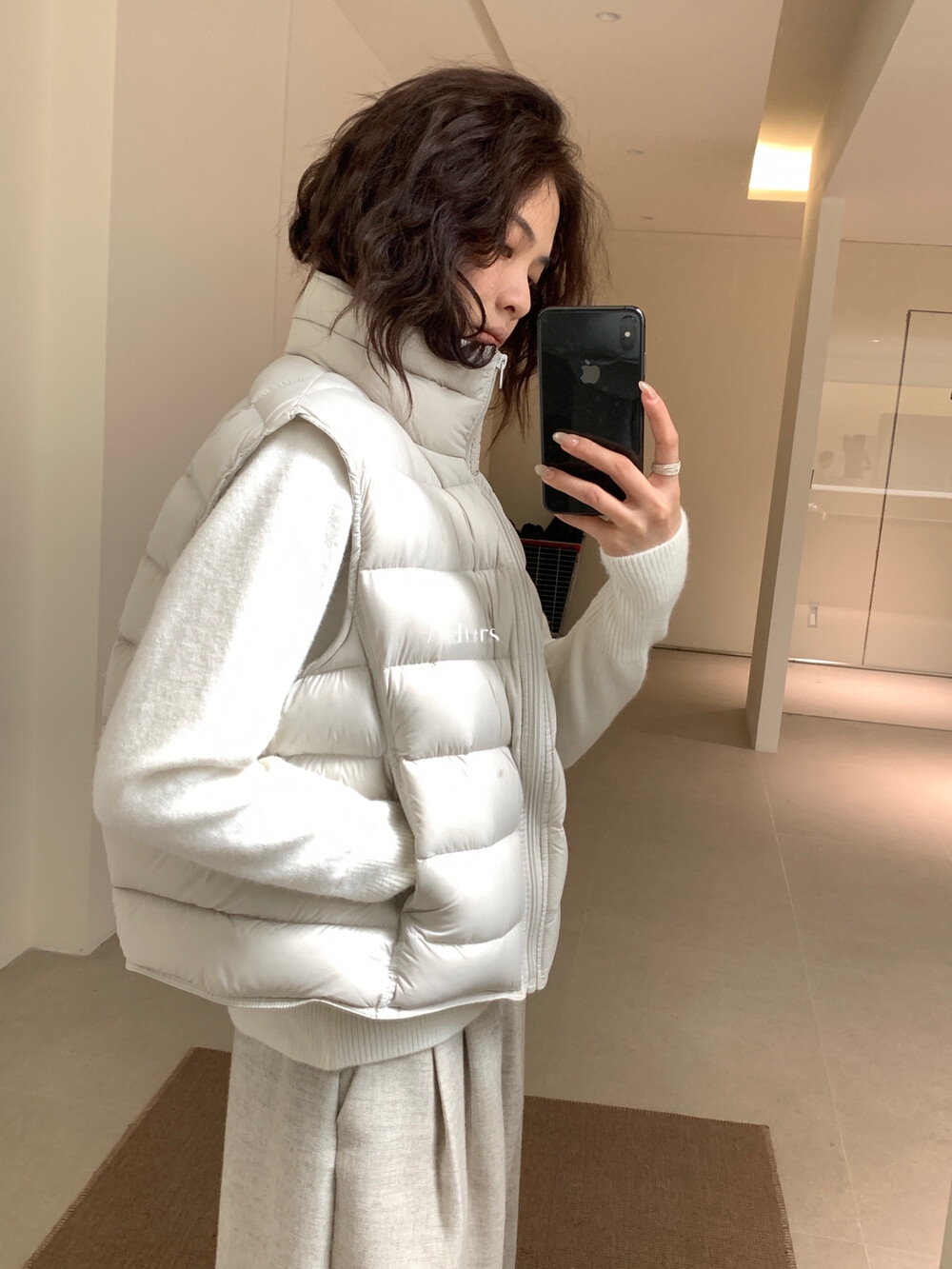 韩国简约百搭排骨面包服马甲