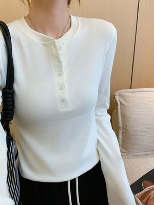 韩版女士纯色常规米白中国均码