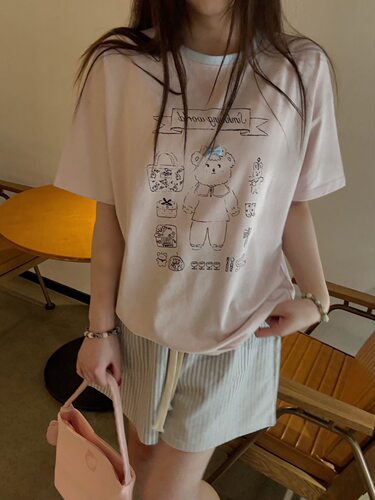 夏季薄款松紧腰显瘦条纹阔腿短裤