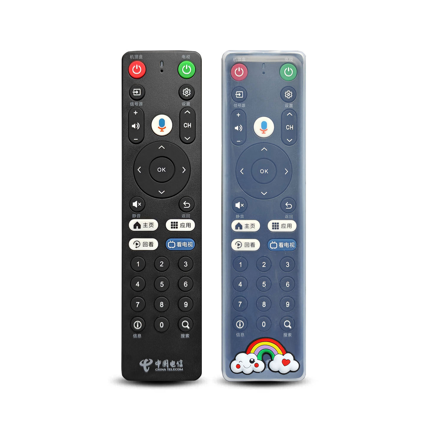 中国电信机顶盒遥控器保护套防尘罩透明高清硅胶套防摔软壳防水