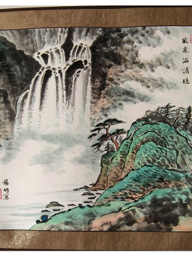 定阐杨明的手绘山水国画