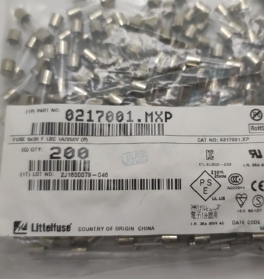 美国力特 5*20 玻璃保险丝管 LF.F1AL250VP 快熔断 0217001.MXP