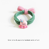 蓝海系 儿童糖果色毛巾圈发绳小女孩不伤发头绳马尾发圈头饰新款
