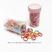 儿童不伤发彩色高弹力发绳可爱拇指发圈小皮筋女童扎头发马尾头饰