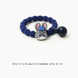 卡通兔子警官皮筋头绳2026新款儿童扎头发绳不伤发小女孩马尾发圈