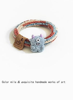 卡通创意小怪兽发绳少女心扎马尾搞怪小皮套发圈皮筋头饰2025新款