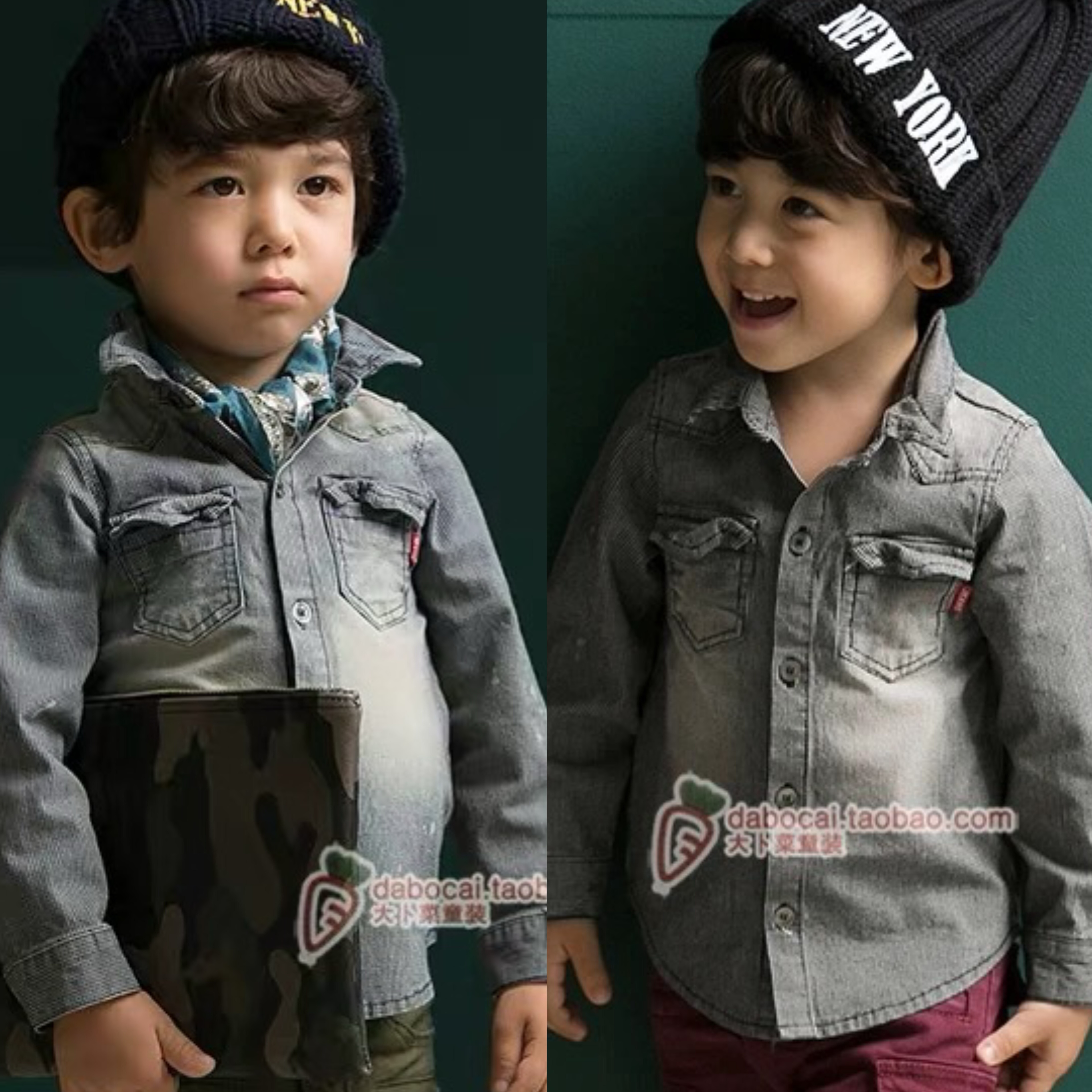 大卜菜韩国进口童装秋牛仔条纹潮酷版磨沙磨白牛仔衬衫,童装/婴儿装/亲子装,衬衫,淘宝优惠券,粉丝福利购,淘宝优惠卷