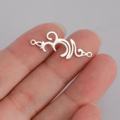 OM瑜伽冥想吊坠12 31MM钛钢真空电镀18K金珠宝配饰挂件可做手链