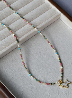 日韩小众设计甜美多巴胺彩色真石