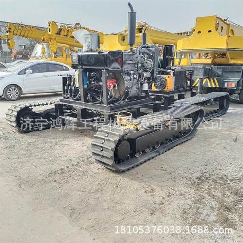 热销农用工程履带底盘变速箱行走橡行走底件液压马达爬山虎胶带配