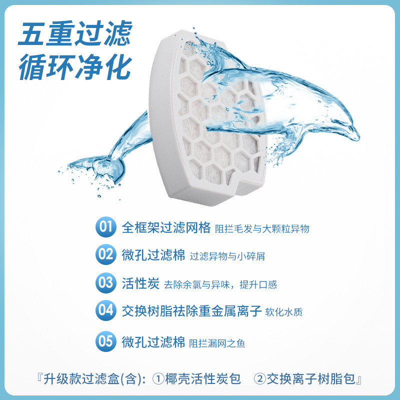 猫咪饮水机大容量自动宠物过滤活水喂食器不插电智能宠物饮水机