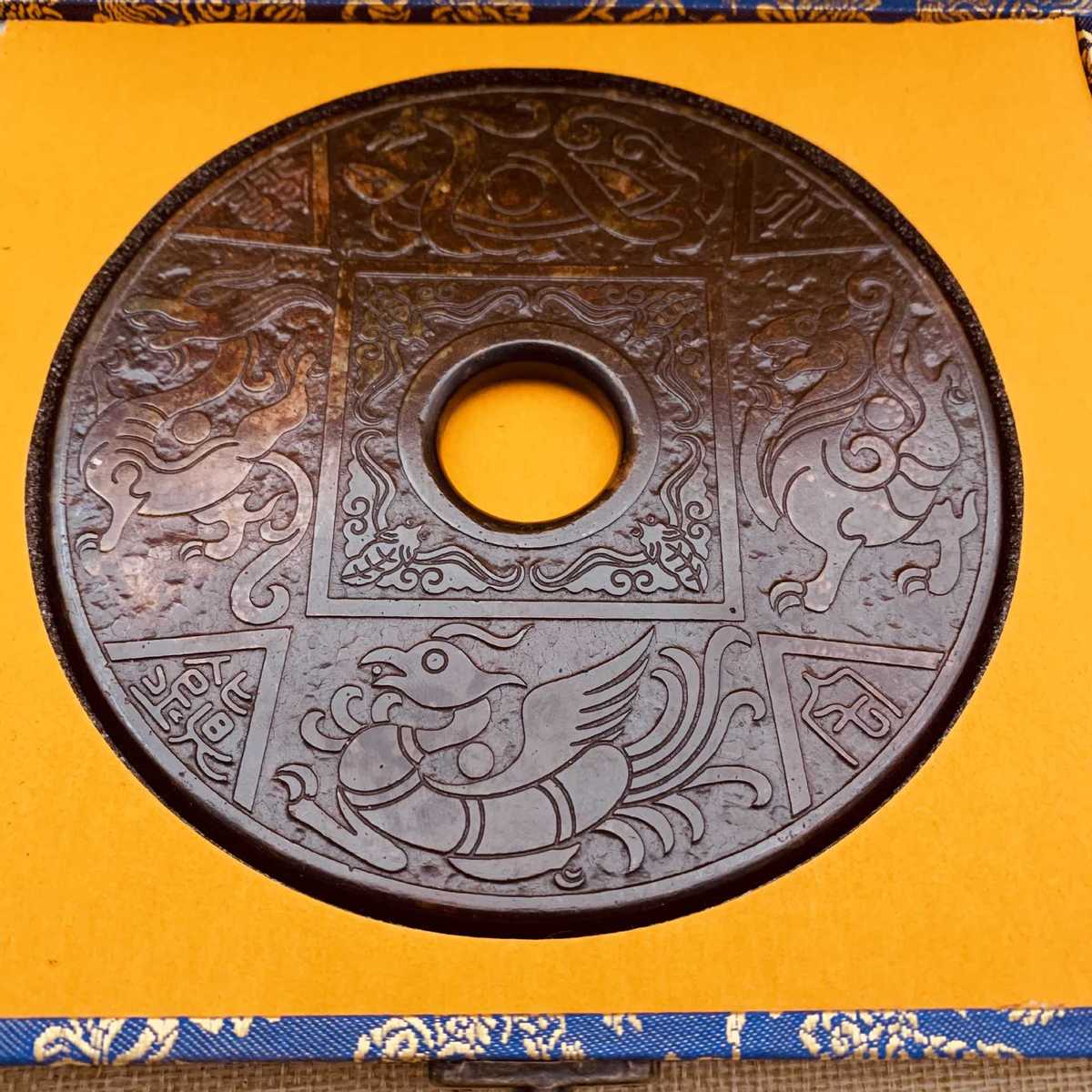 岫玉仿古玉器朱雀玄武青龙白虎玉璧挂件摆件古玩老玉杂项老物件