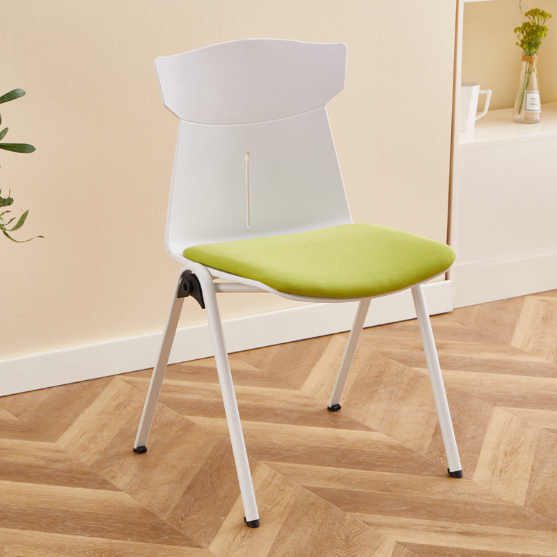 靠背培训椅简约塑料无扶手可叠落会议椅洽谈椅职员办公椅会议室椅