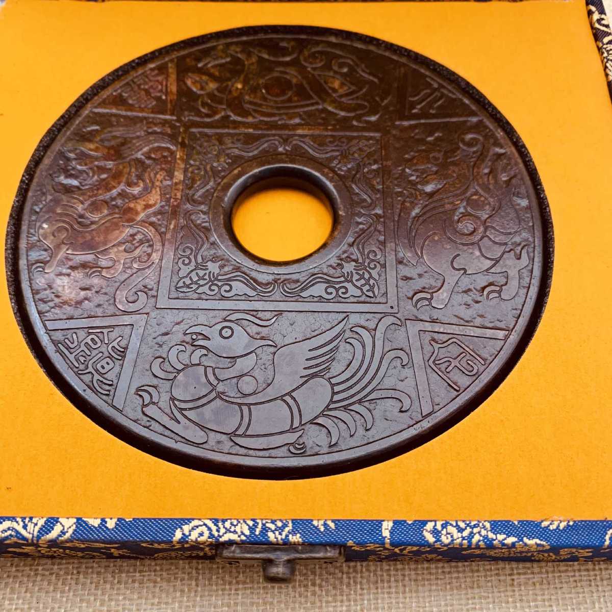 岫玉仿古玉器朱雀玄武老物件白虎玉璧挂件摆件古玩老玉杂项青龙