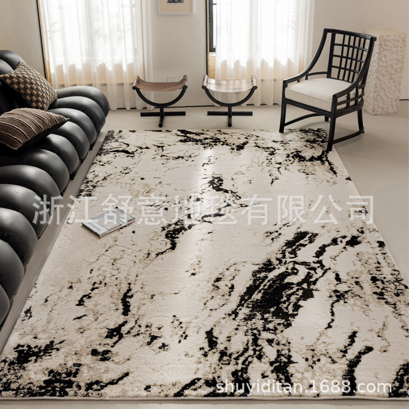 沙丘防水超柔加厚素色地毯素色简约高级感抗污客厅卧室地毯舒适