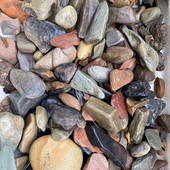 爆款 现货秒发原生态溪流砂南美沙大叽砂七彩溪底鱼缸造景流石砂