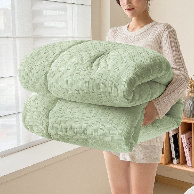 新款单人格秋冬被冬季加厚被褥学生华夫冬被双人加厚保暖被芯批发