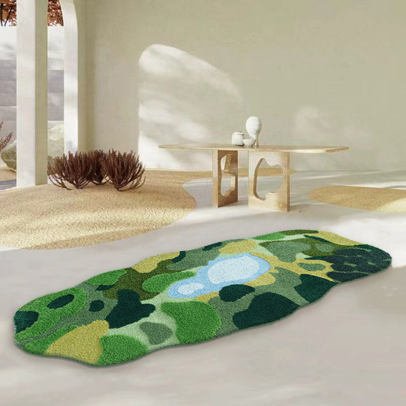 北欧洗可机森系防滑苔藓地毯植绒地毯簇绒客厅耐脏易打理卧室地毯,居家布艺,地毯,淘宝优惠券,粉丝福利购,淘宝优惠卷