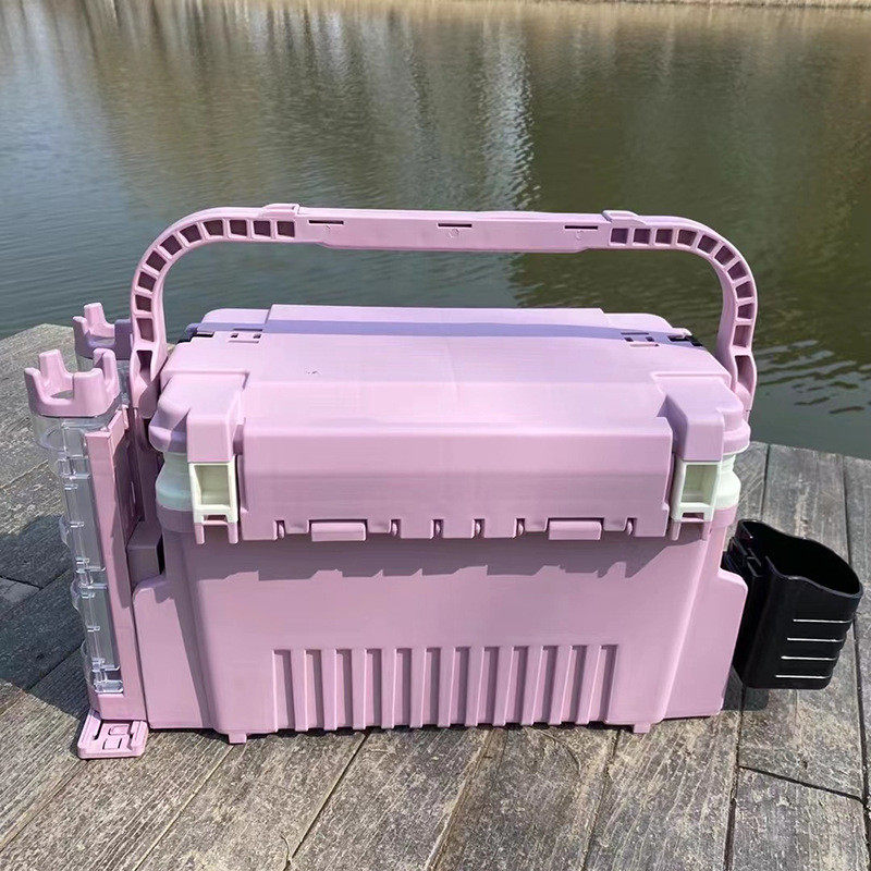 新款多用途可坐路亚海钓钓箱矶钓插杆钓鱼收纳箱大容量垂钓收纳箱