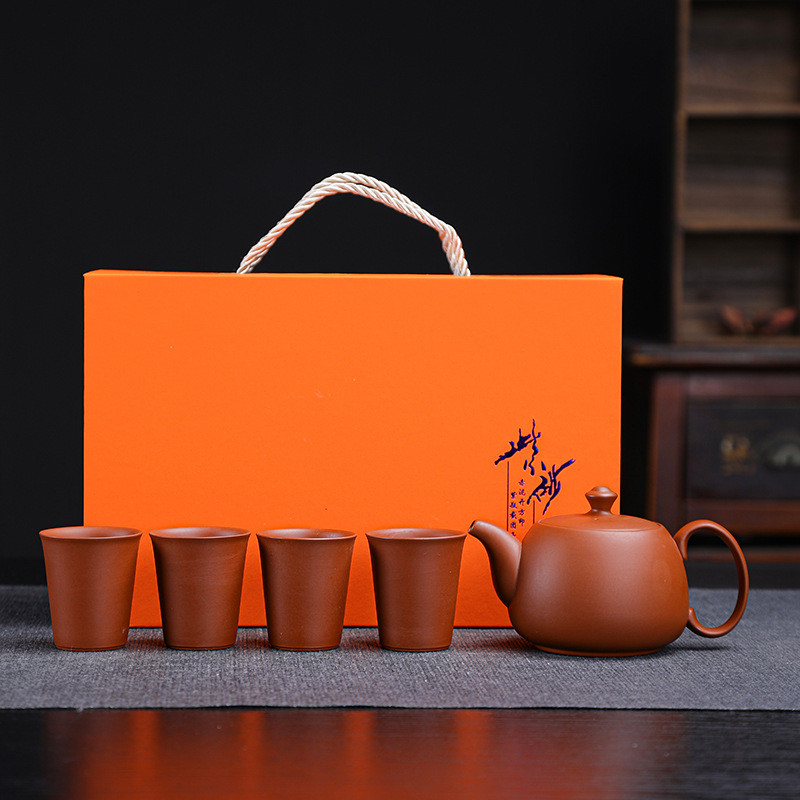 紫砂茶具茶壶高档大师手作精品茶杯套装紫泥黄泥单壶泡茶壶伴手礼