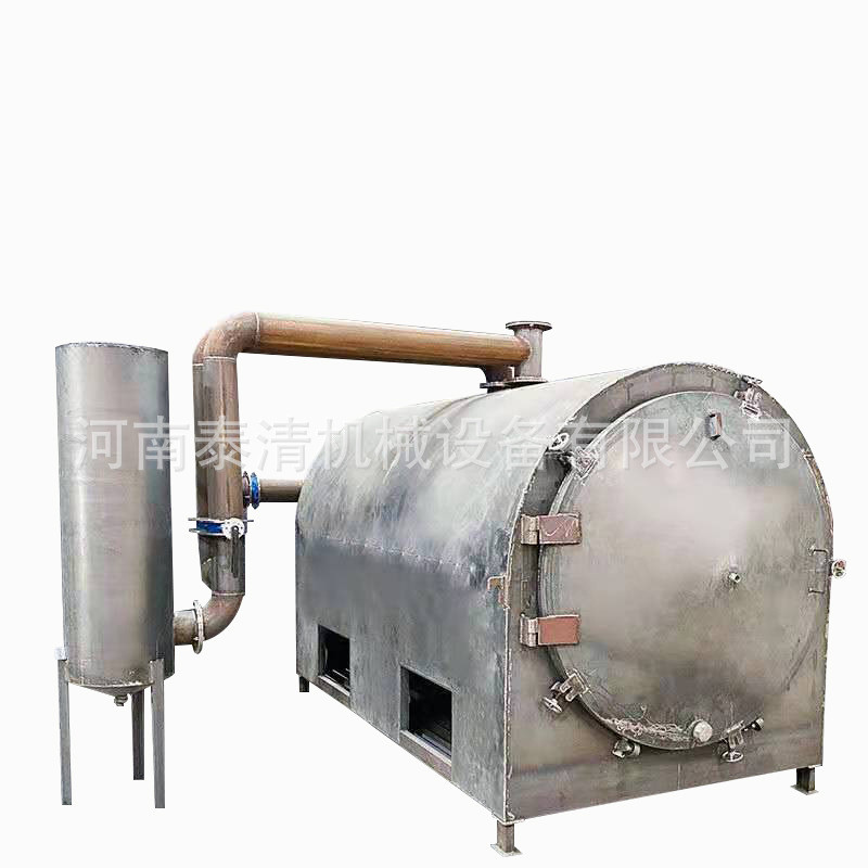 生物颗粒机木炭机器卧式锯末稻壳秸秆制棒机原木木材无烟炭化炉