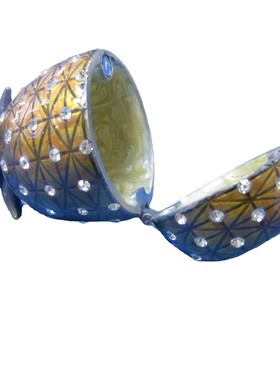 南瓜造型金属翻盖首饰盒定制镂空珐琅彩滴油收纳盒锌合金摆件