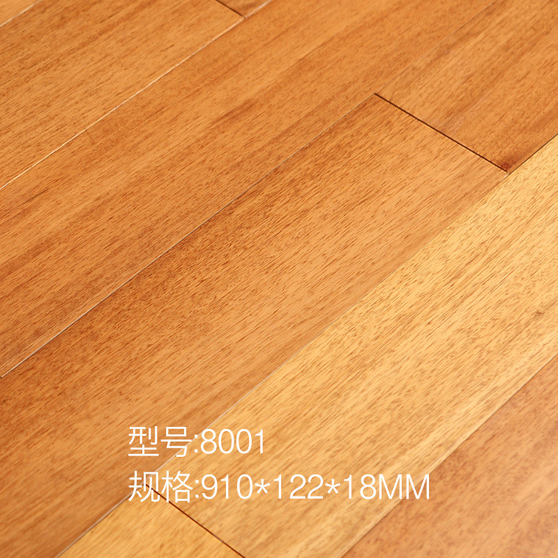 番龙眼木纹 厂家批发小菠萝格橡纯实木地板柚木色家用本色卧室