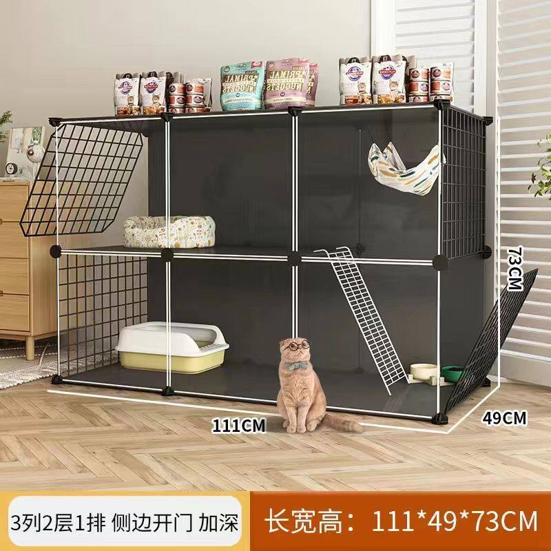 猫笼家用室内猫别墅封闭式猫笼子猫咪舍带厕所超大自由空间猫猫窝