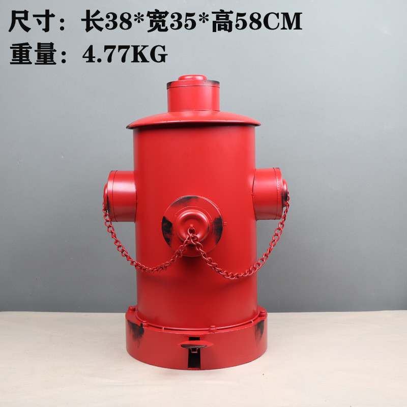 欧式复古怀旧圆筒铁艺金属消防栓垃圾桶脚踏式客厅厨房垃圾筒家庭