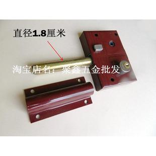 208大门锁 双开门 木门 铁门 老式锁 农村 红色 大门齿条锁