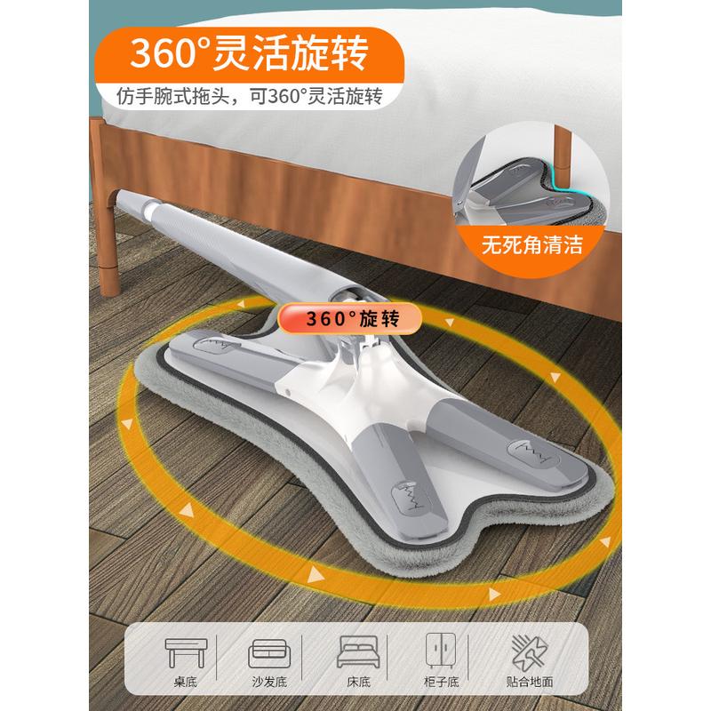 RI0T蝴蝶拖把免手洗家用一拖净旋转自拧平板懒人自动换水2022新款
