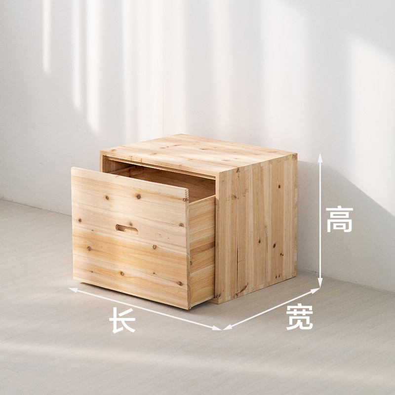 v6oq木箱储物箱盒子多功能实木箱子拼床榻榻米收纳箱可坐凳储物床