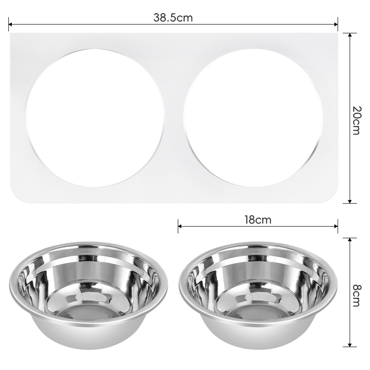 狗碗透明悬挂式宠物饮水架不锈钢猫碗新款固定防打翻宠物食具