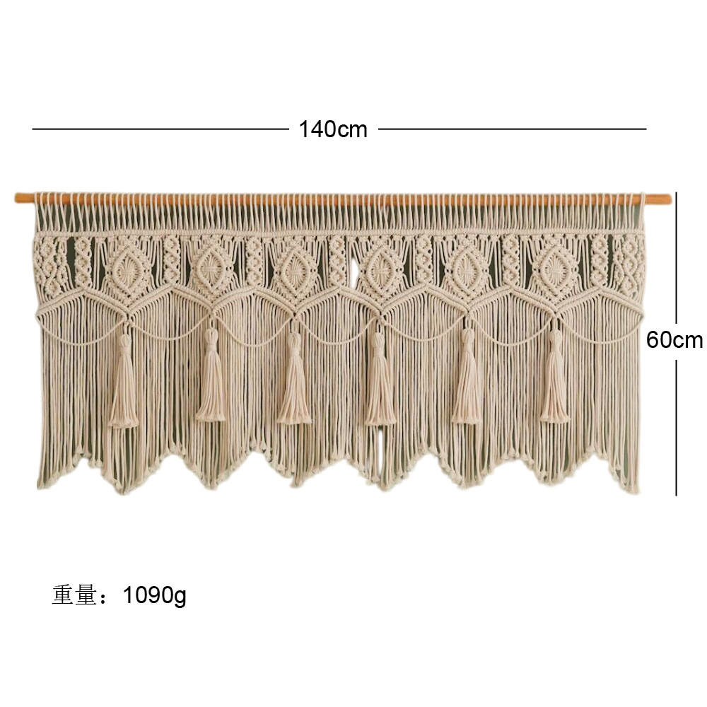 帘子手工编织挂毯窗民宿帘帷幔北欧波西米亚家居装饰壁毯背景壁挂