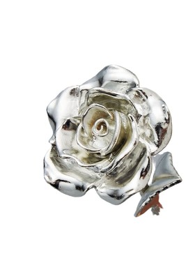 创意摆件金属摆件铜器摆件合金摆件金属玫瑰花3d立体金属工艺品